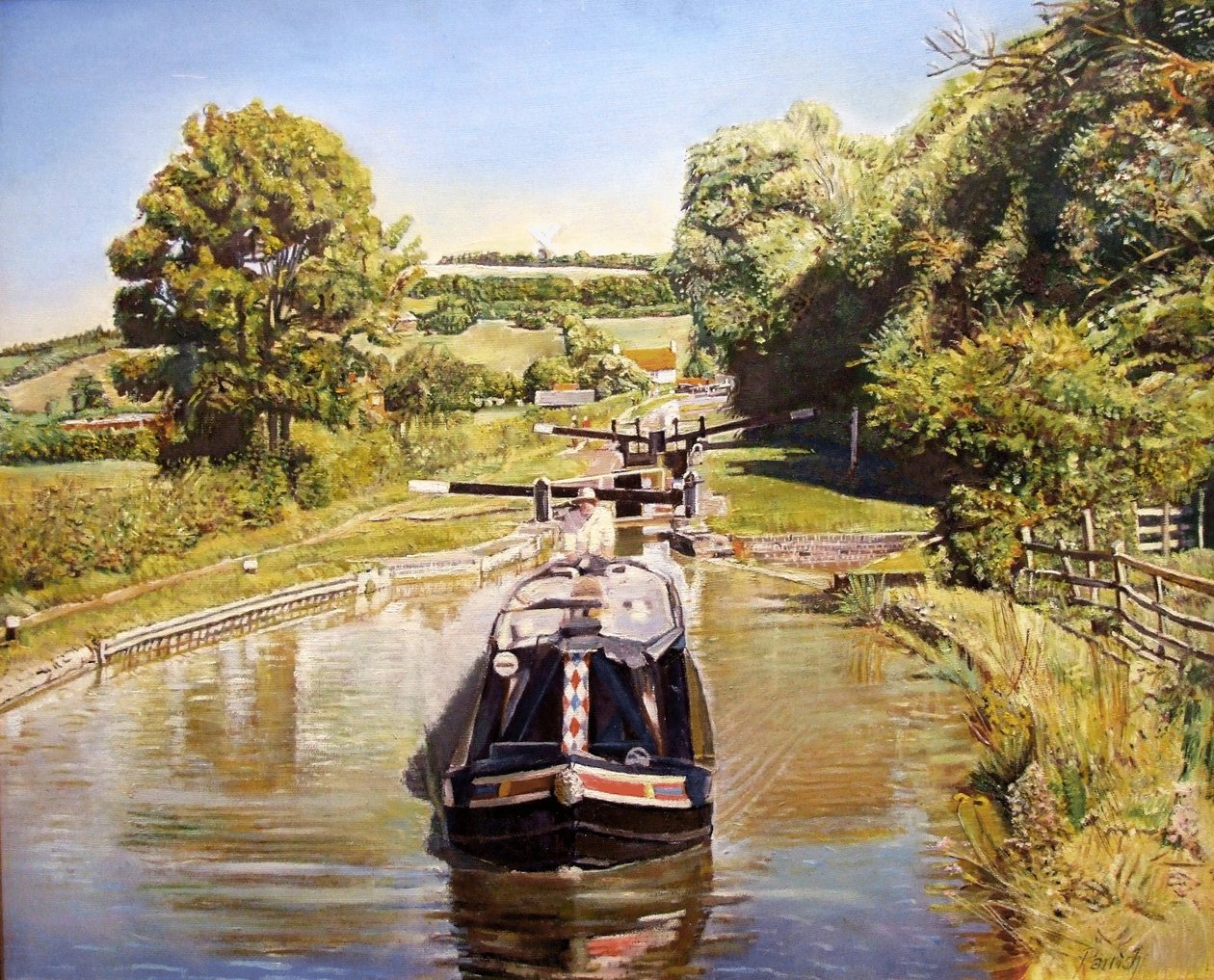 Napton Top Lock，2008 作者 铁路艺术家Parrish的Kevin Guild