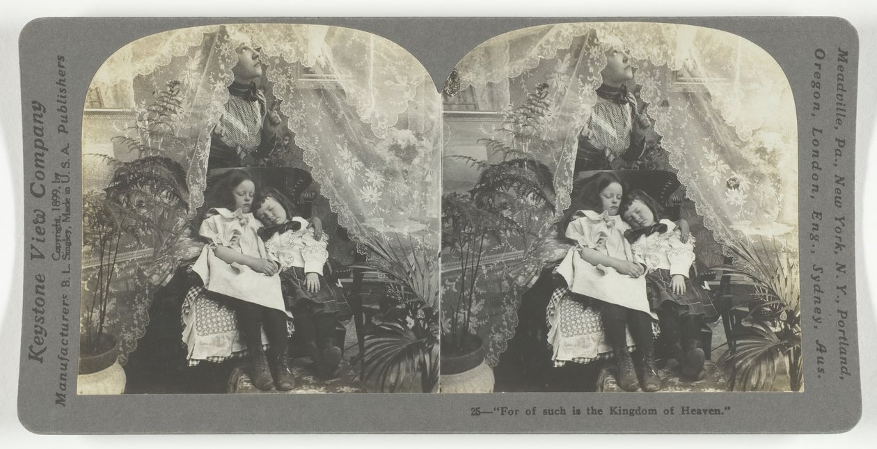 因为天国是属于这样的，1899年。 作者 Keystone View公司