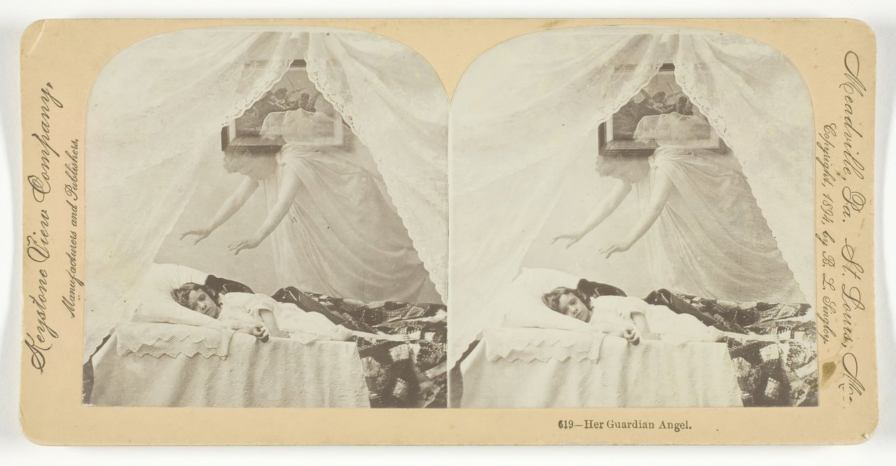 她的守护天使，1894年。 作者 Keystone View公司