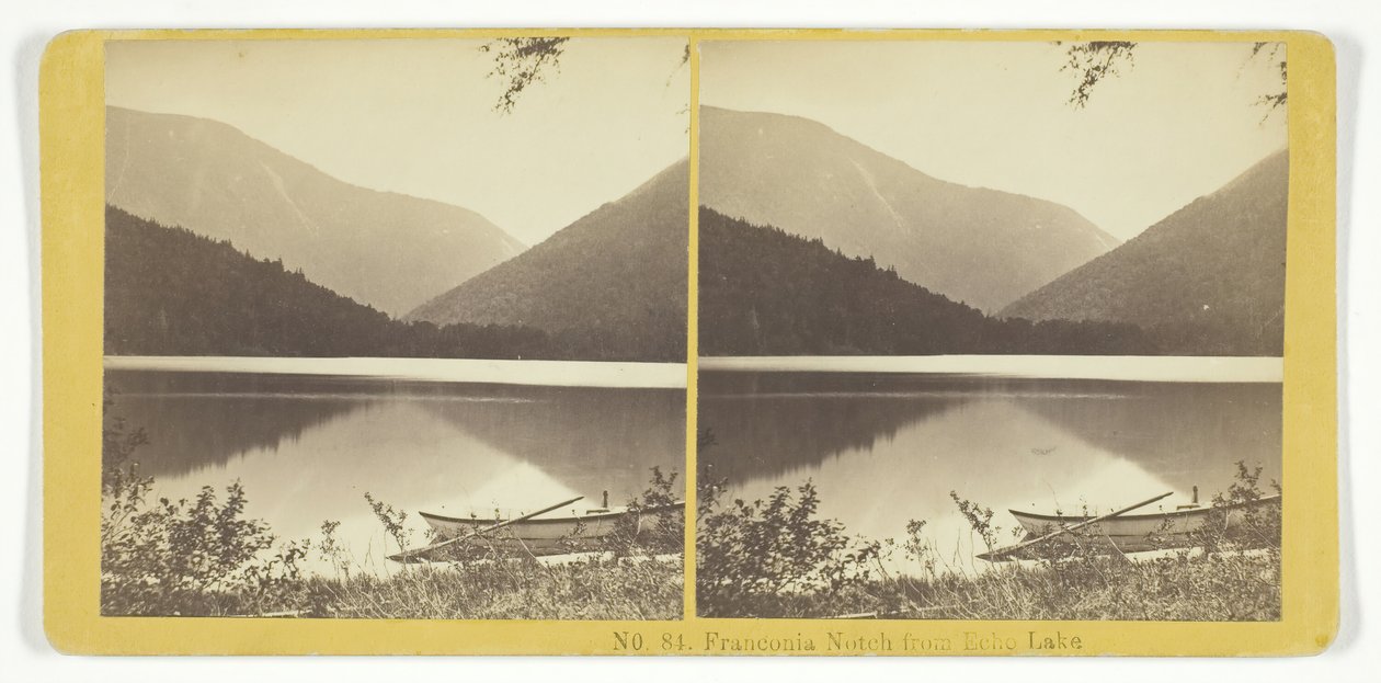 从Echo湖看Franconia Notch, 185575.创造者：基尔本兄弟，BW基尔本。 作者 基尔本兄弟，BW 基尔本