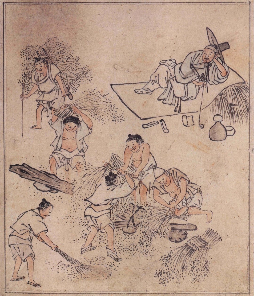 打谷米 作者 金弘道