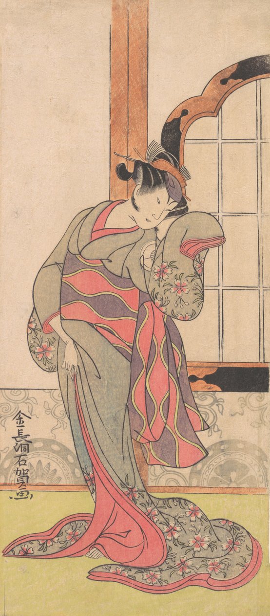 演员岩井半四郎，1780-1790。 作者 关贺金鸟堂