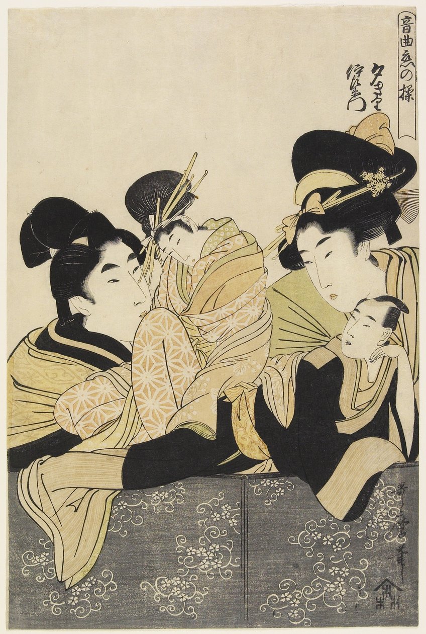 Yu_giri和Izaemon，c。 1801 作者 北川宇多郎