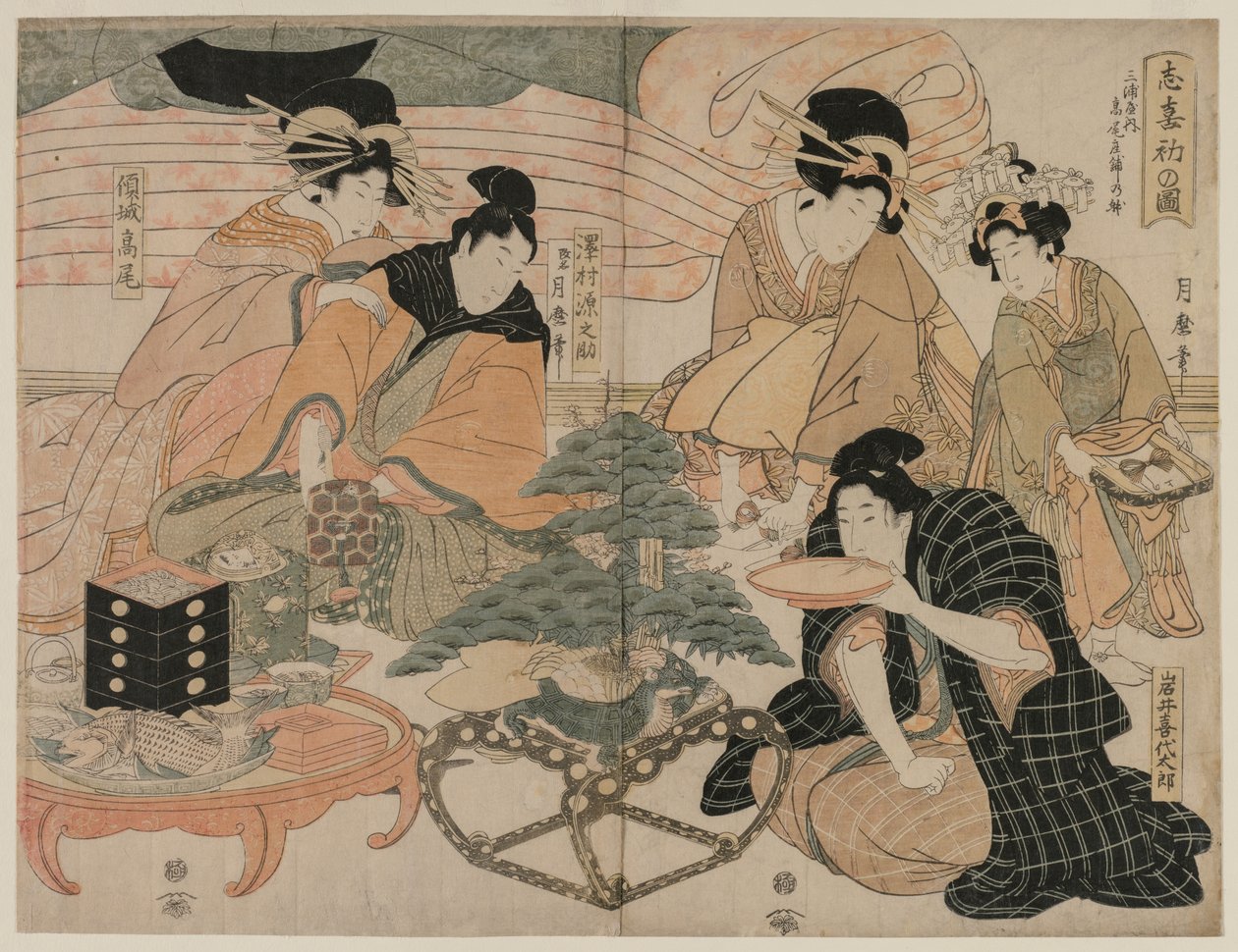 1800年代中期首次参观游乐区的图片。 作者 北川月丸