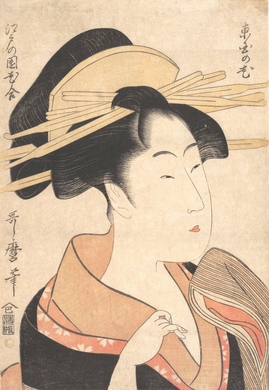 Azumaya no Hana, 约1790年。 作者 北川宇多郎
