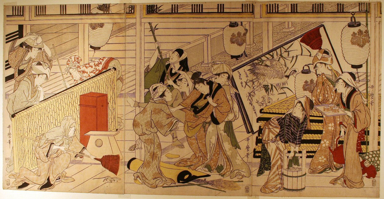大扫除，为新年做准备 作者 北川宇多郎