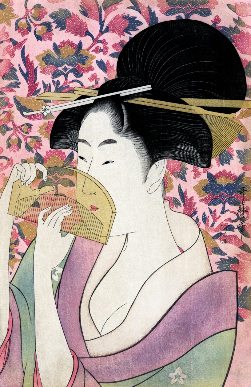梳子 (ko mb) by Utamaro Kitagawa 作者 北川宇多郎