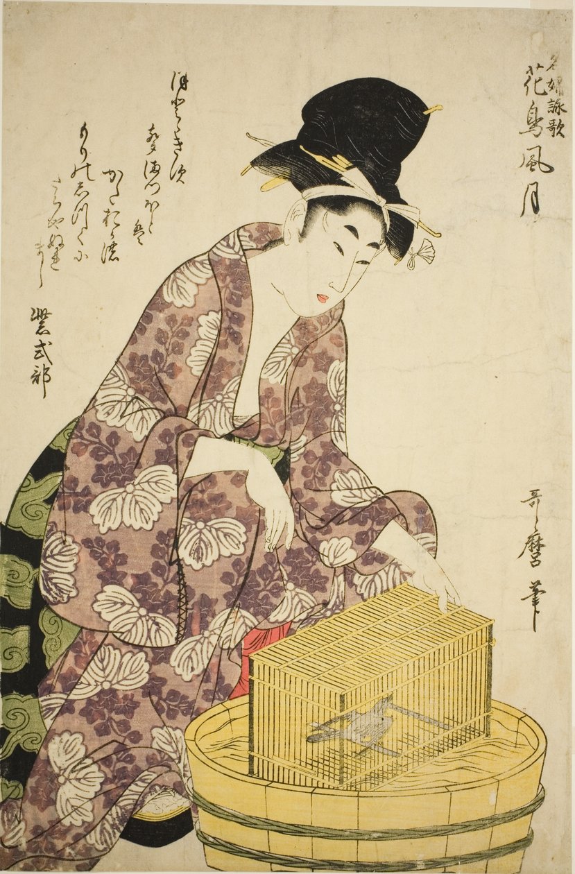 村崎涉：鸟，选自 "著名女性和她们关于花、鸟、风、月的诗歌（名家诗集）"系列 作者 北川宇多郎
