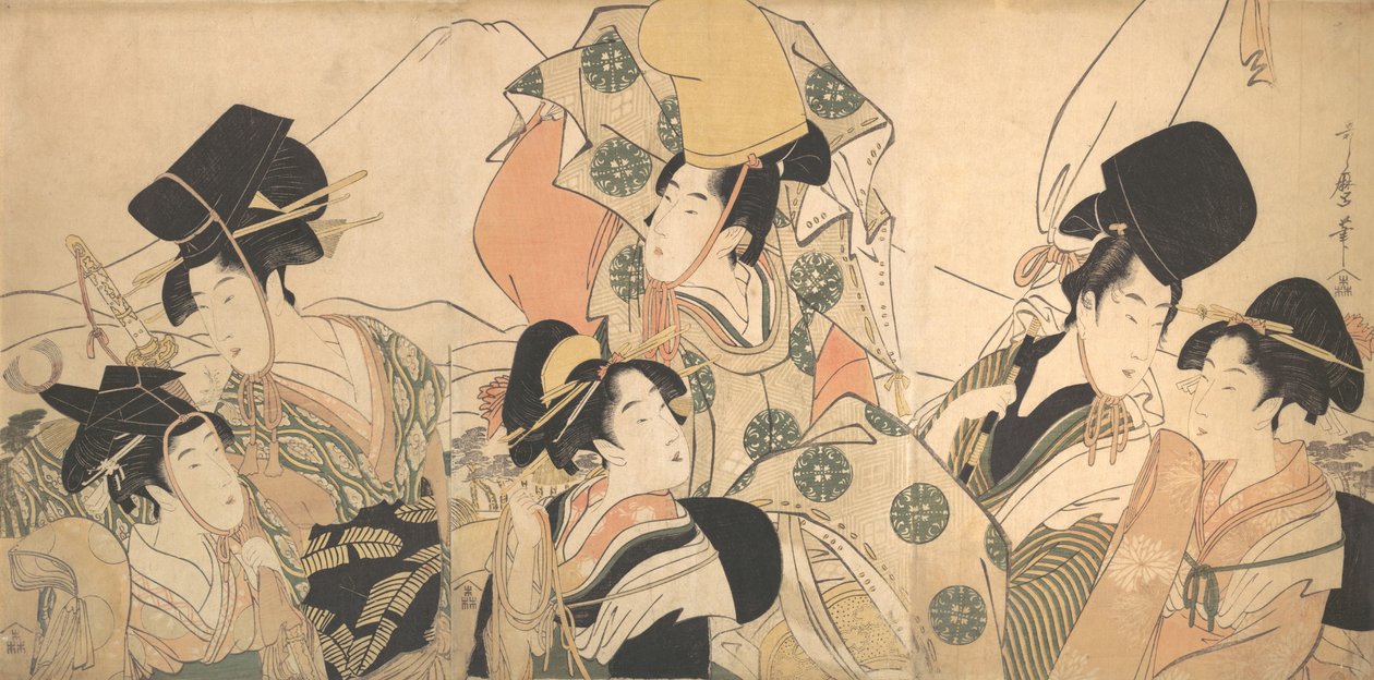 成吉思汗的东方之旅，约1797年。 作者 北川宇多郎