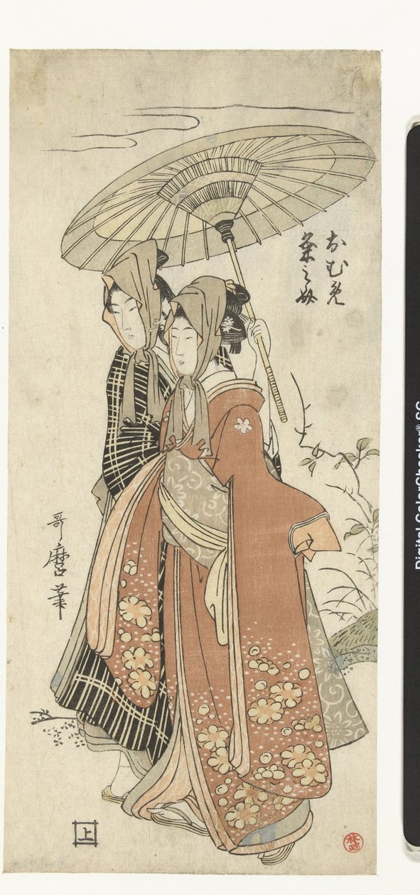 Oume en Kumenosuke
Oume Kumenosuke（物体上的标题） 作者 北川宇多郎