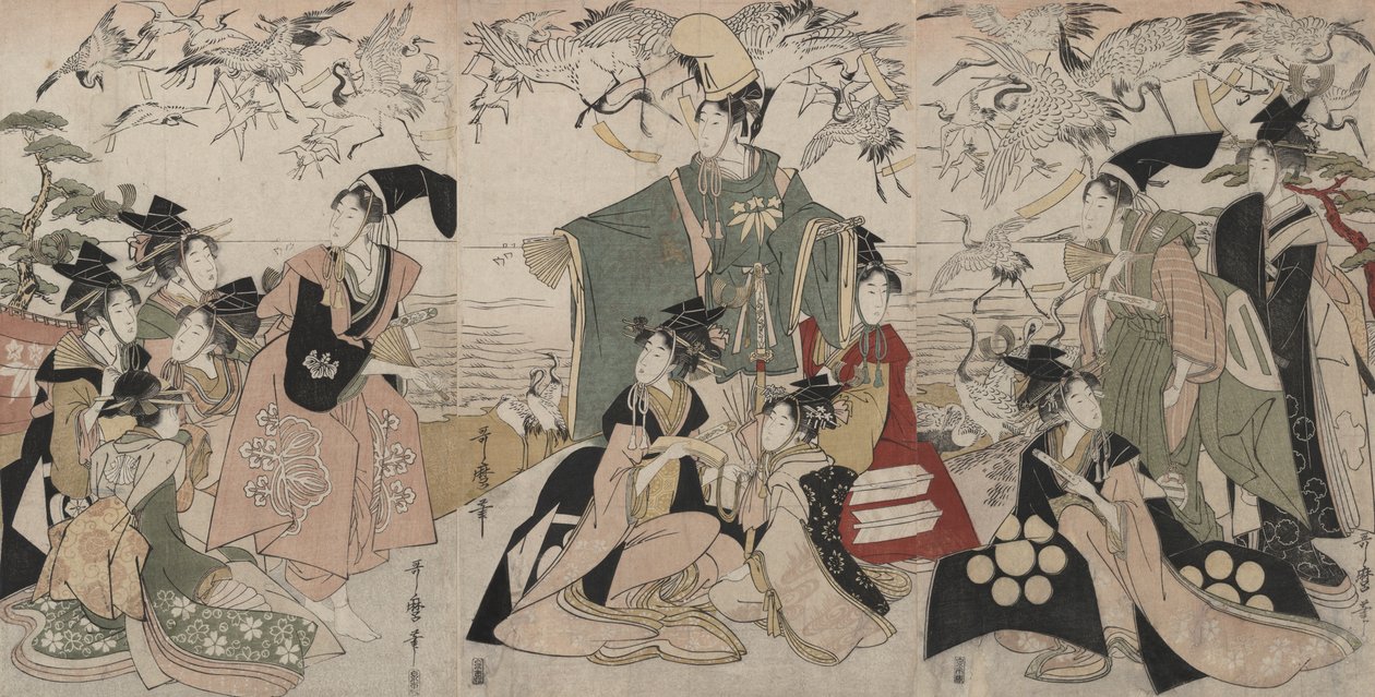 模仿赖友放鹤（Mitate Yoritomo h?） 作者 北川宇多郎