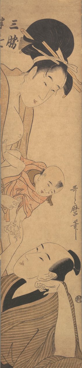 Sankatsu和Hanshichi，约1800年。 作者 北川宇多郎
