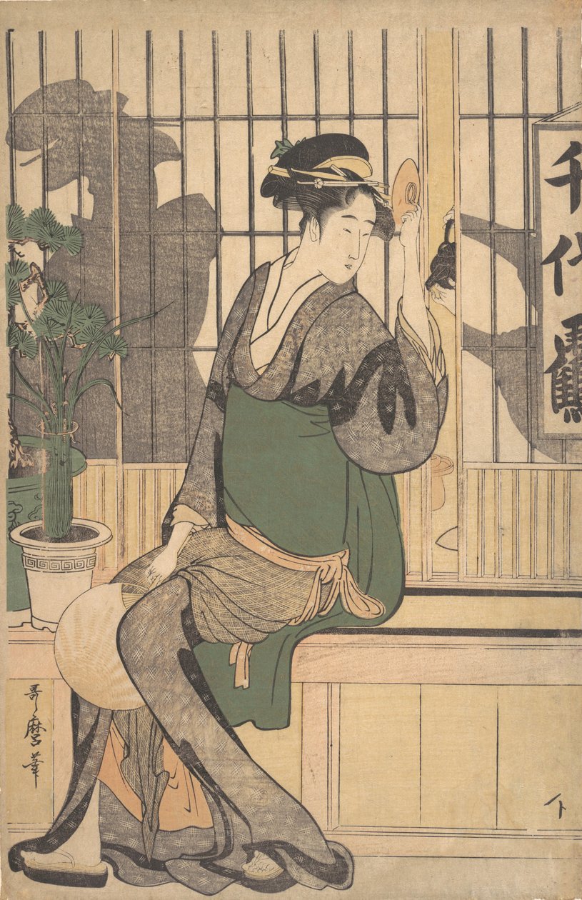 庄子上的影子，1790年代。 作者 北川宇多郎