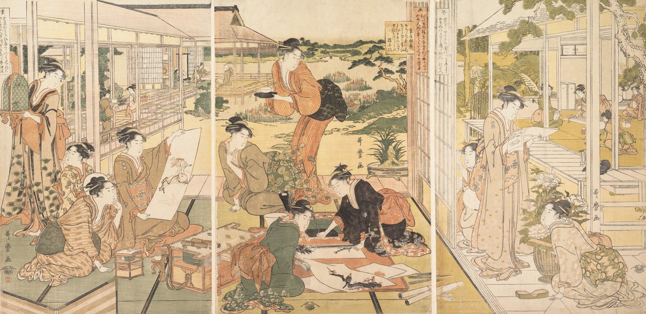 四大成就的金吉诃德》，约1788-90。 作者 北川宇多郎