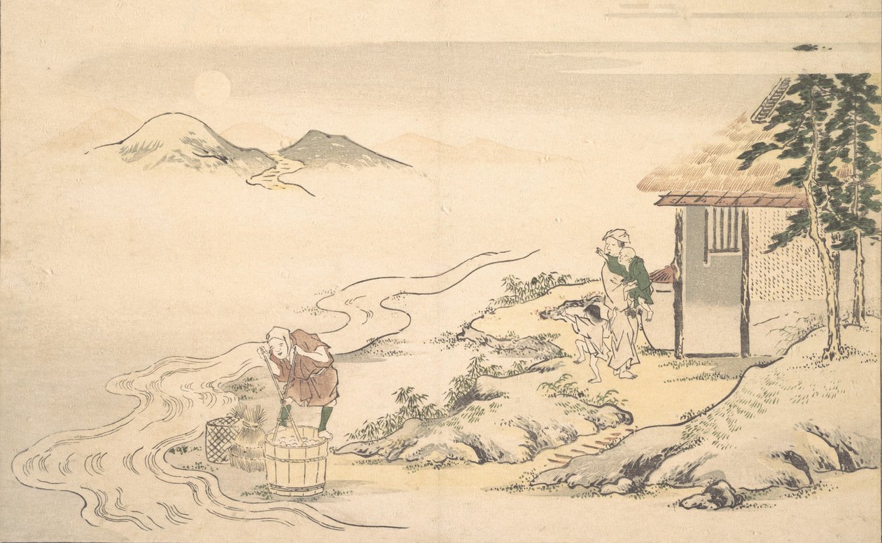 1789年8月，伊莫收割时的满月。 作者 北川宇多郎