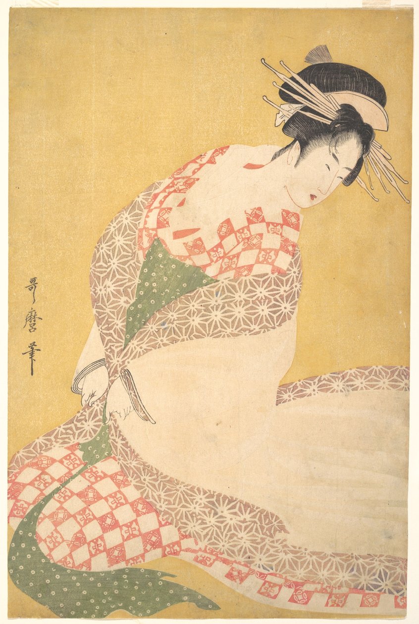 The Outer Robe，1795（木版画） 作者 北川宇多郎