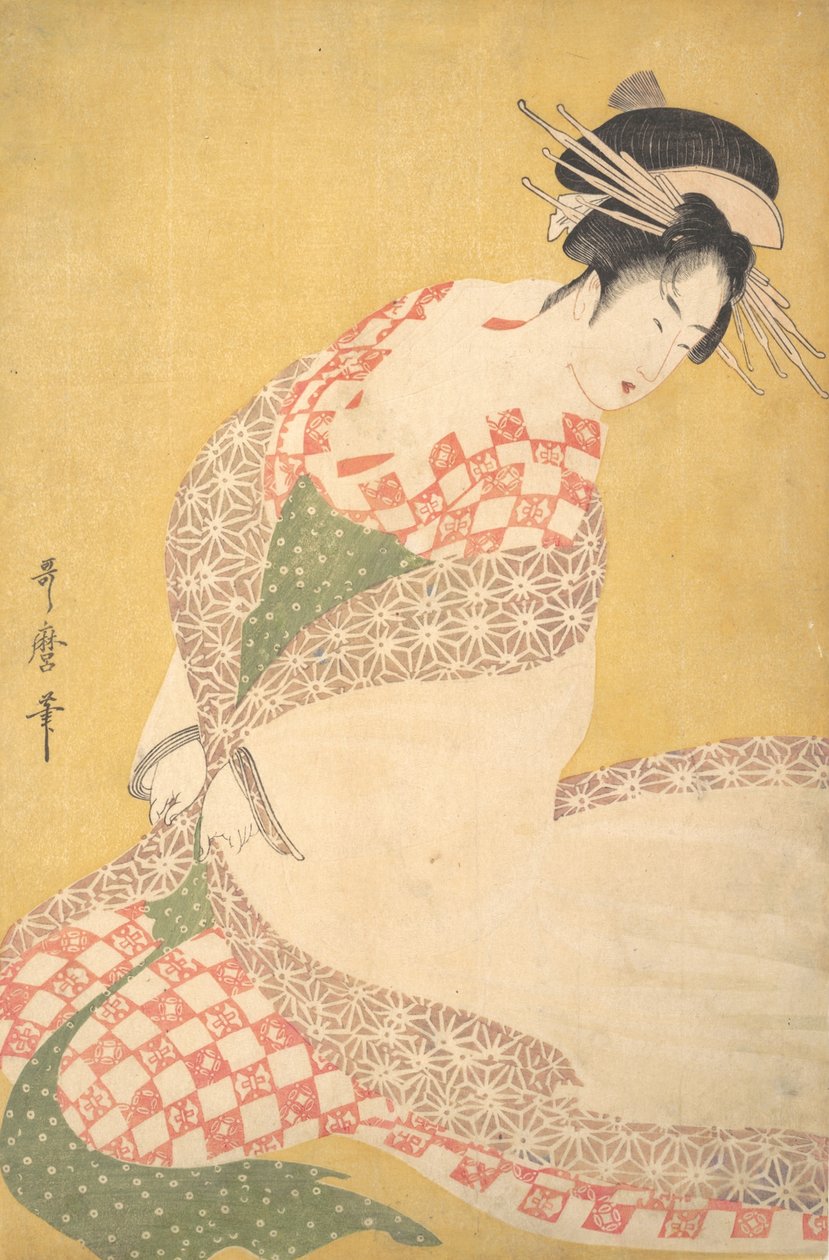 外袍》，约1795年。 作者 北川宇多郎