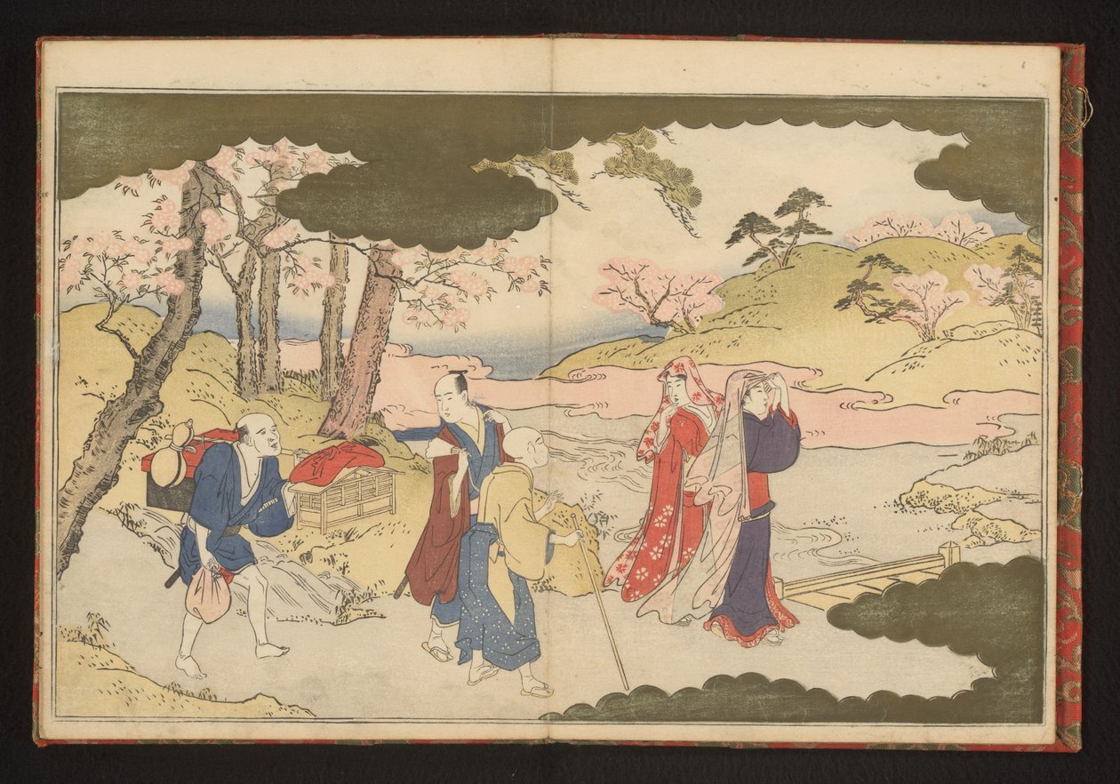 两位女士在京都赏花 作者 北川宇多郎