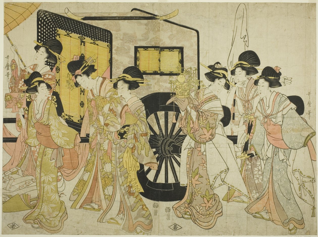 模仿皇室游行的妇女 作者 北川宇多郎
