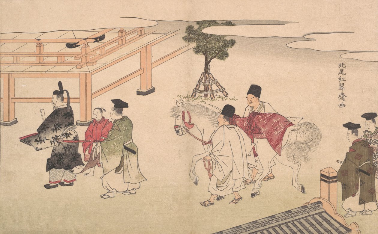 Hakuba no Sechie, 18世纪末-19世纪初。 作者 北尾重正
