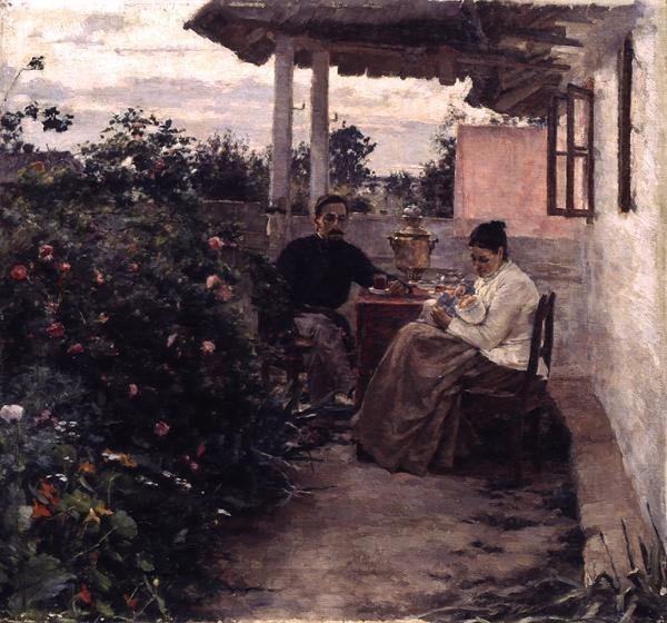 在阳台上 作者 Kiviak Konstantinov Kostandi