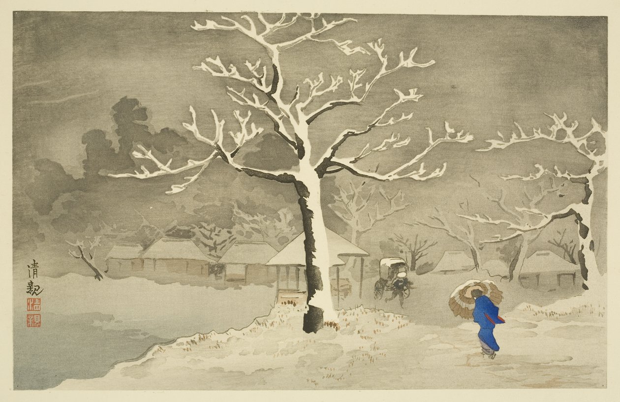 向岛 Mimeguri 下堤（彩色木版画） 作者 小林清史
