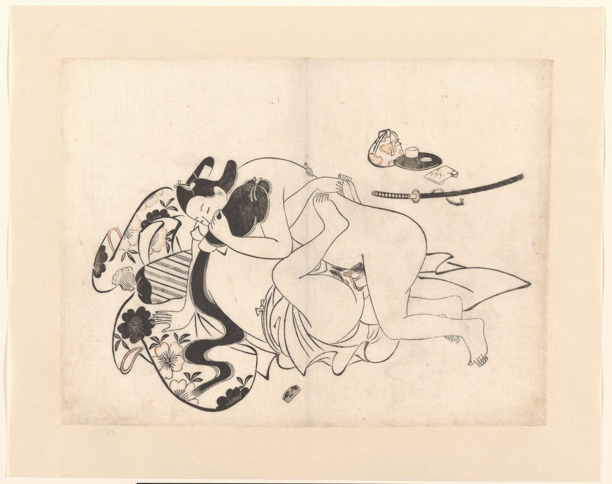 亲密缠绵的恩爱夫妻 作者 Kiyonobu (I) , 鸟居