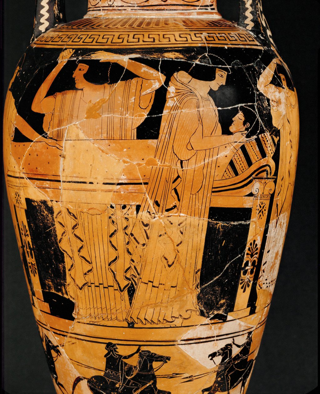 原形，尸体的铺设...... 作者 鞘翅目画家（fl.Cleophrades Painter）（fl.500475 BC）