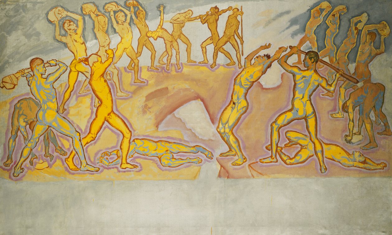 泰坦之战；泰坦战役，约1913-1915年 作者 科洛曼·莫泽（Koloman Moser）