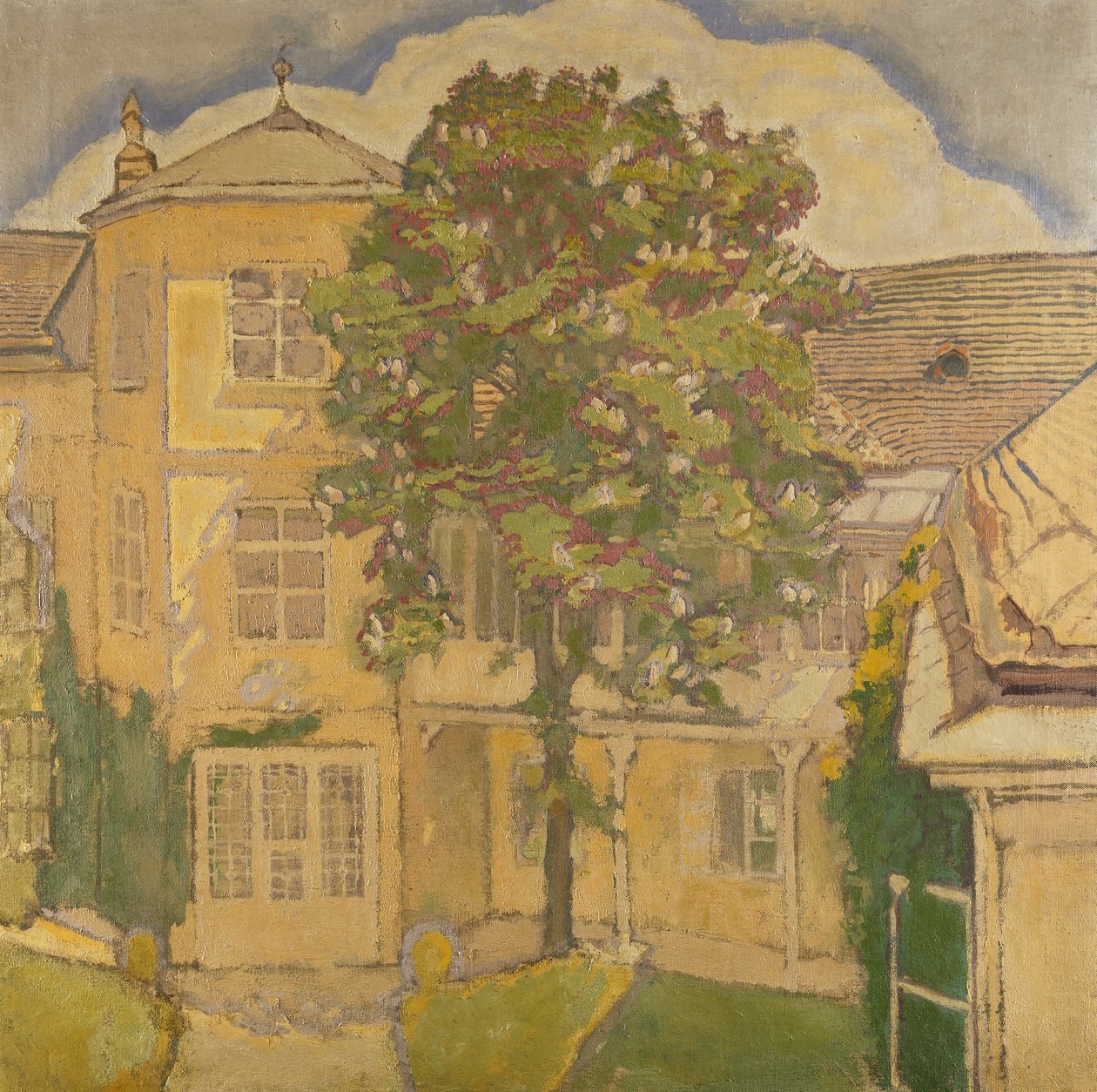 在花园里开花的板栗树； Blutende Kastanienbaum im Garten， 作者 科洛曼·莫泽（Koloman Moser）