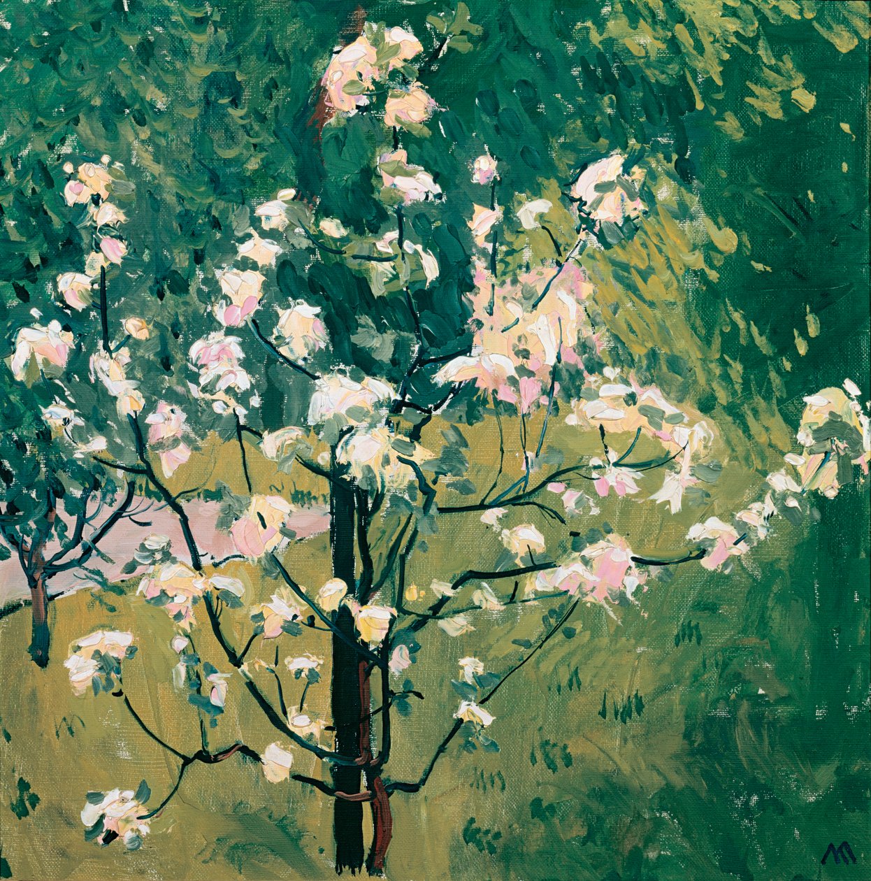 Blühender Baum im Garten - 花园中盛开的树......（布面油画） 作者 科洛曼·莫泽（Koloman Moser）