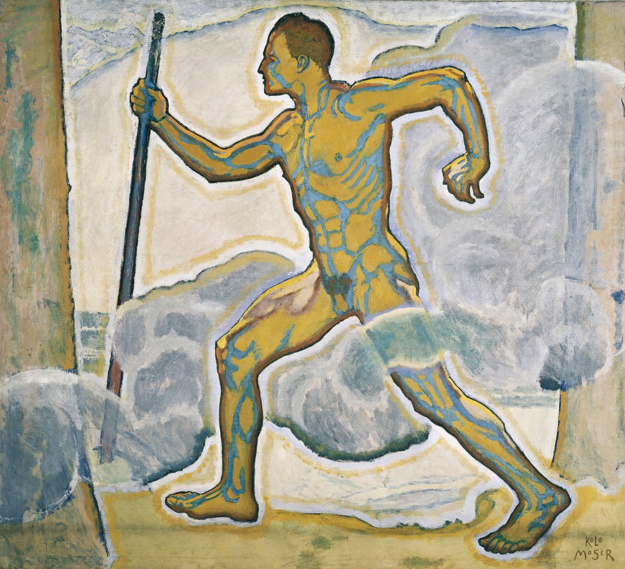 Der Wanderer - 徒步旅行者......（布面油画） 作者 科洛曼·莫泽（Koloman Moser）