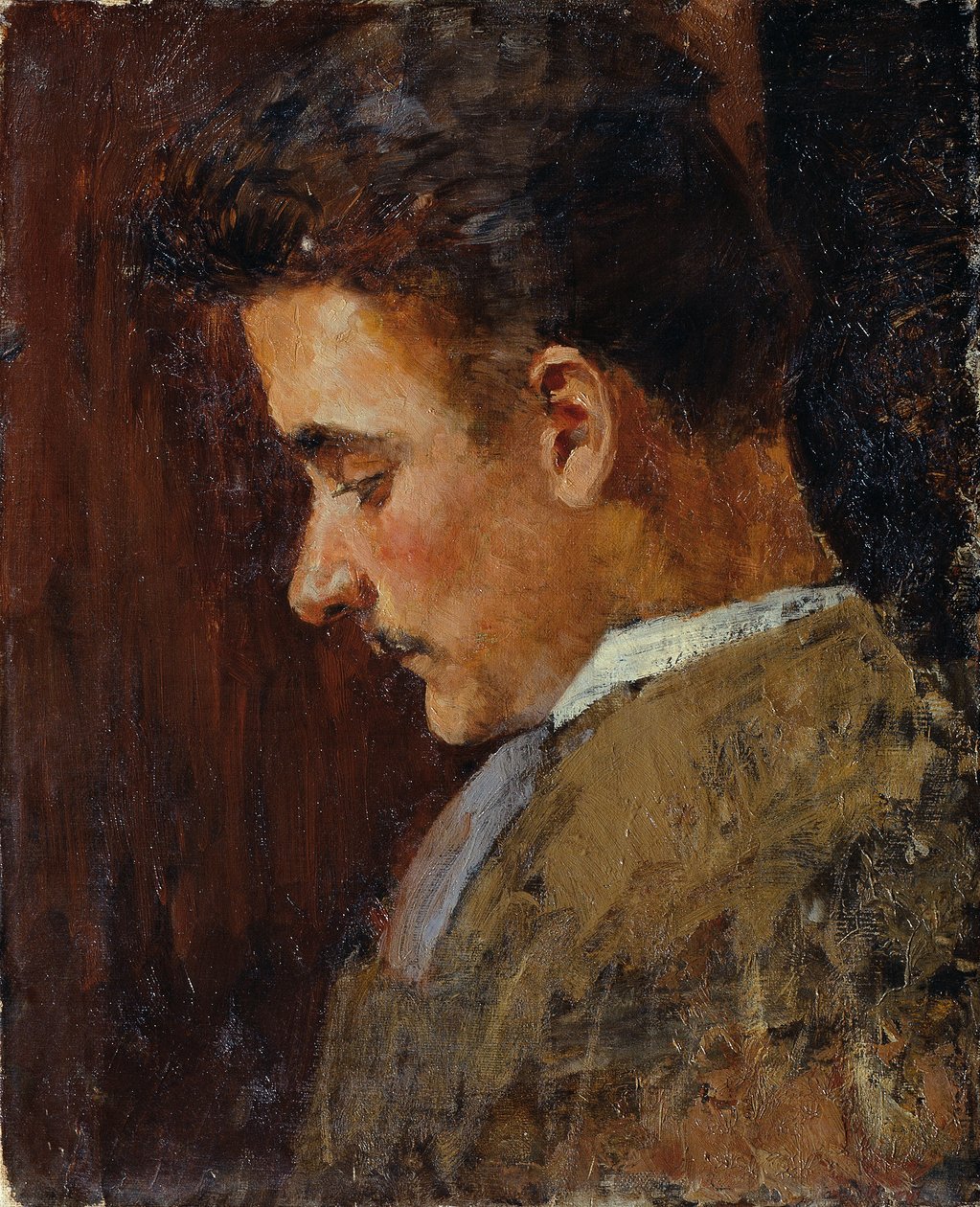艺术家姐夫鲁道夫-施泰因德尔的青年肖像 作者 科洛曼·莫泽（Koloman Moser）