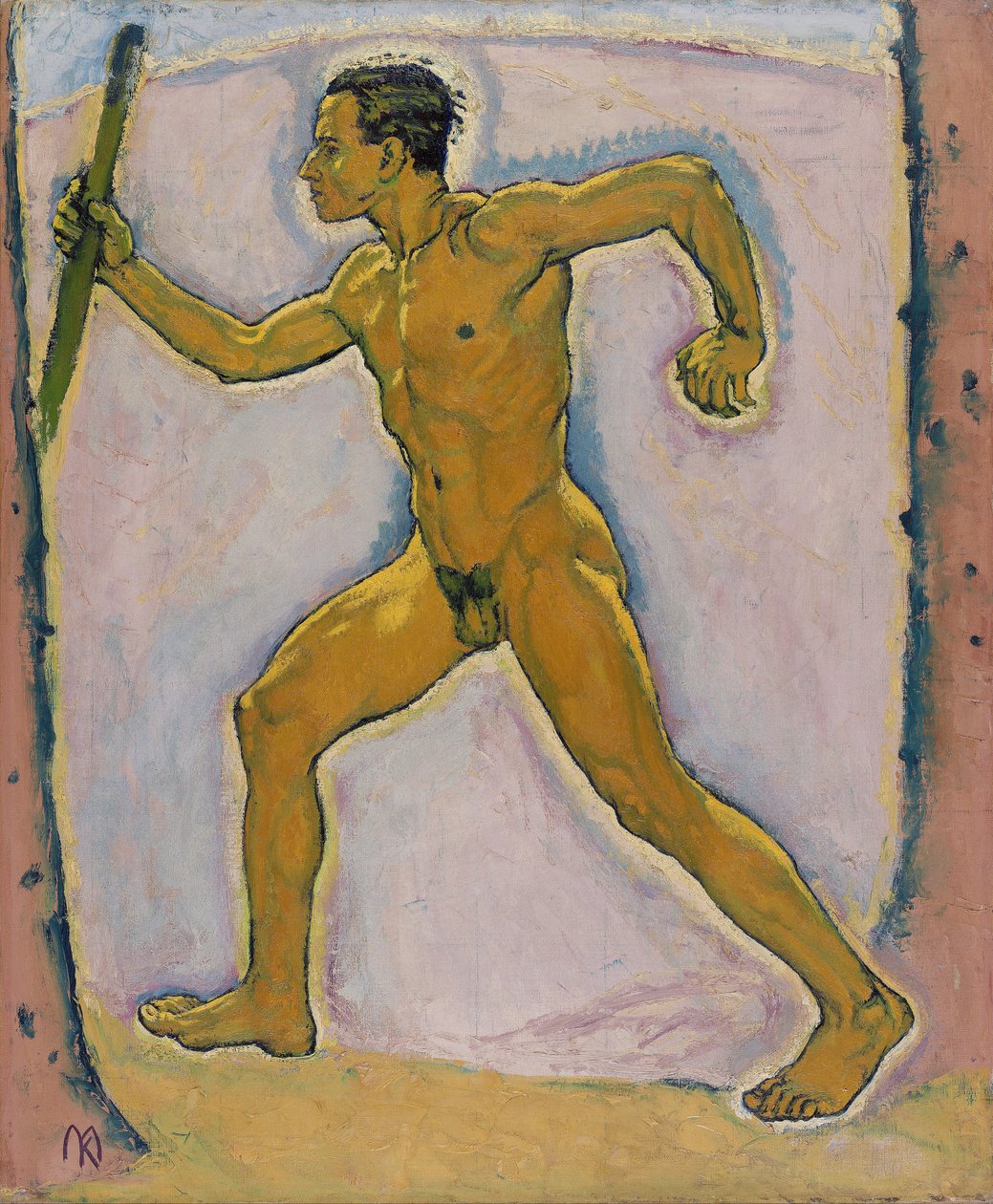 "Le voyageur" (The Wayfarer) 科洛曼-莫泽（1868-1918 年）的画作 - 1914 - 布面油画 尺寸 75,5x62,4 厘米 维埃纳省利奥波德博物馆 作者 科洛曼·莫泽（Koloman Moser）