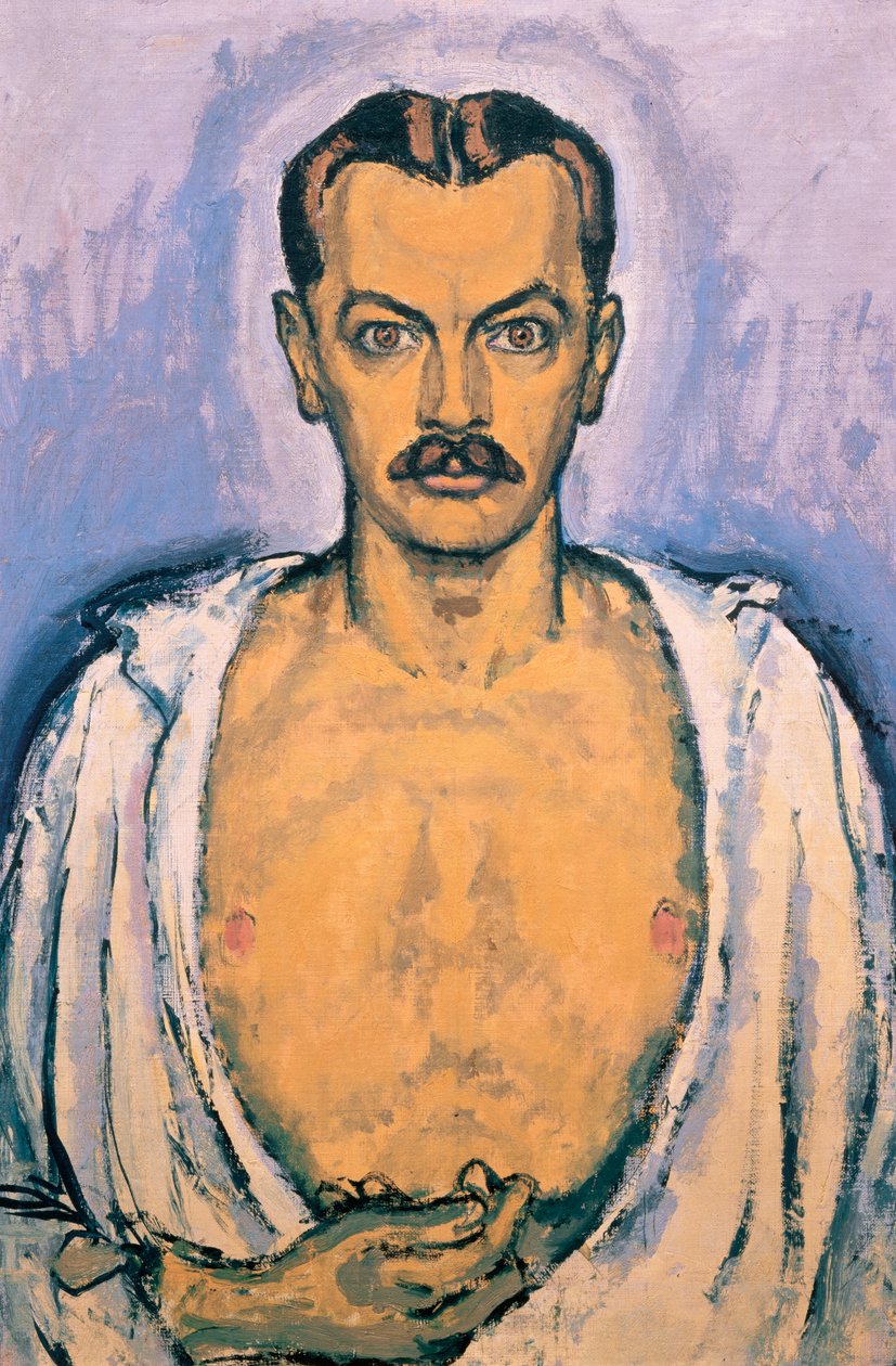 自画像--自画像......（布面油画） 作者 科洛曼·莫泽（Koloman Moser）