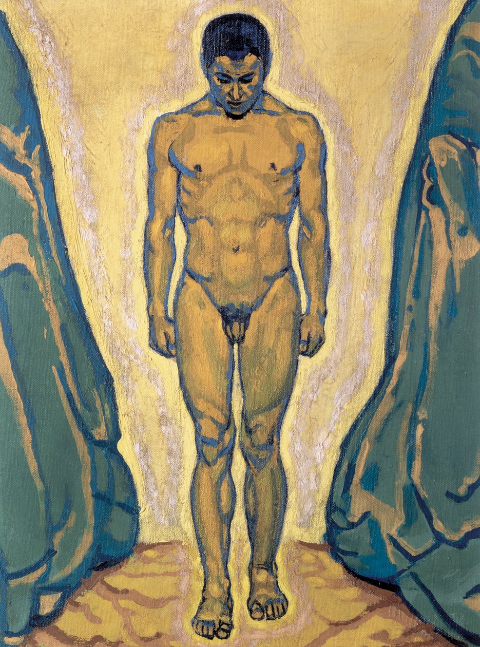 Stehender Jüngling - 站立的年轻人...（布面油画） 作者 科洛曼·莫泽（Koloman Moser）