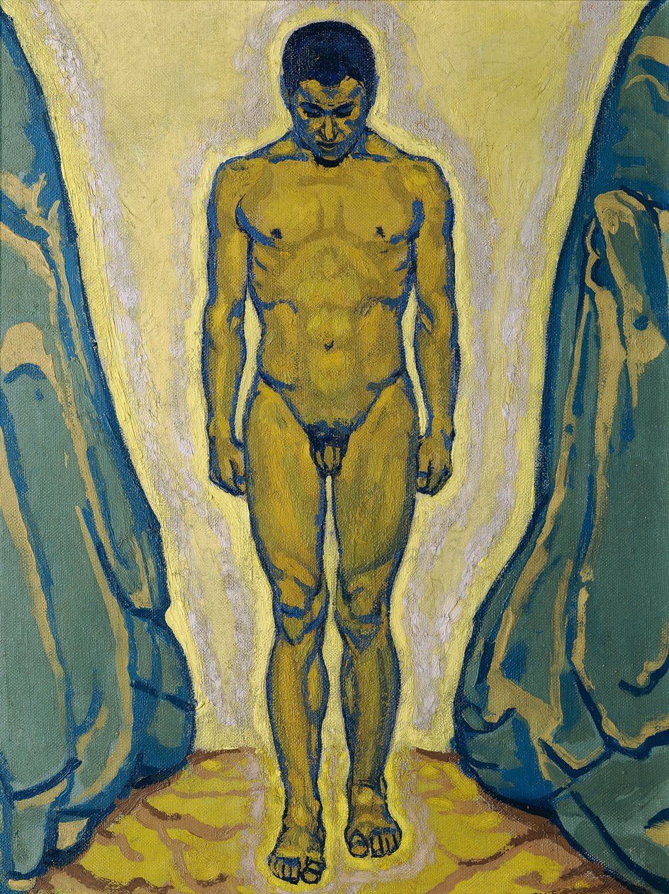 站在岩石间的裸体青年 作者 科洛曼·莫泽（Koloman Moser）