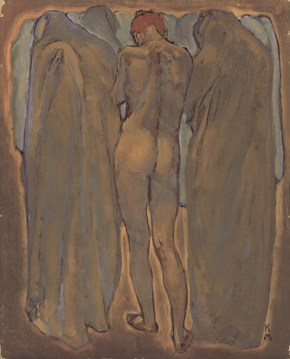 女性裸体（木板油画） 作者 科洛曼·莫泽（Koloman Moser）