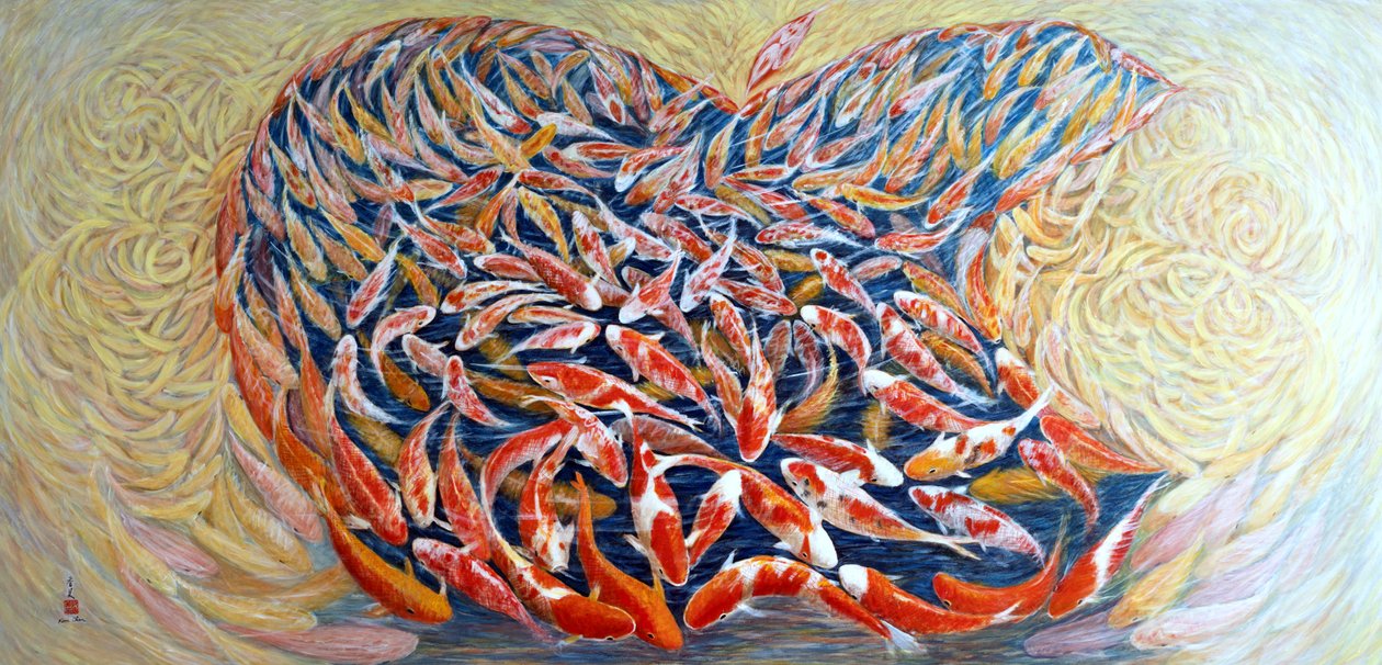 我是最棒的，2013年（东方水粉画，宣纸）。 作者 陈美
