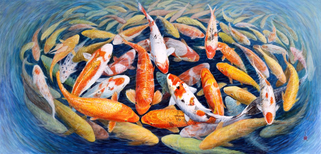 渴望的心，2012（东方水粉，宣纸）。 作者 陈美