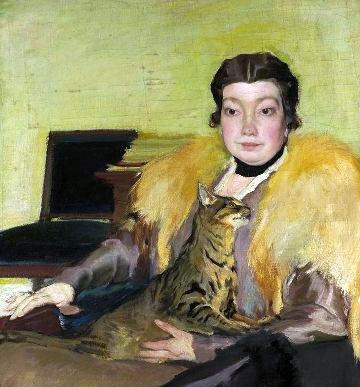 艺术家妻子Michalina Krzyzanowska的肖像。 作者 康拉德·克日扎诺夫斯基
