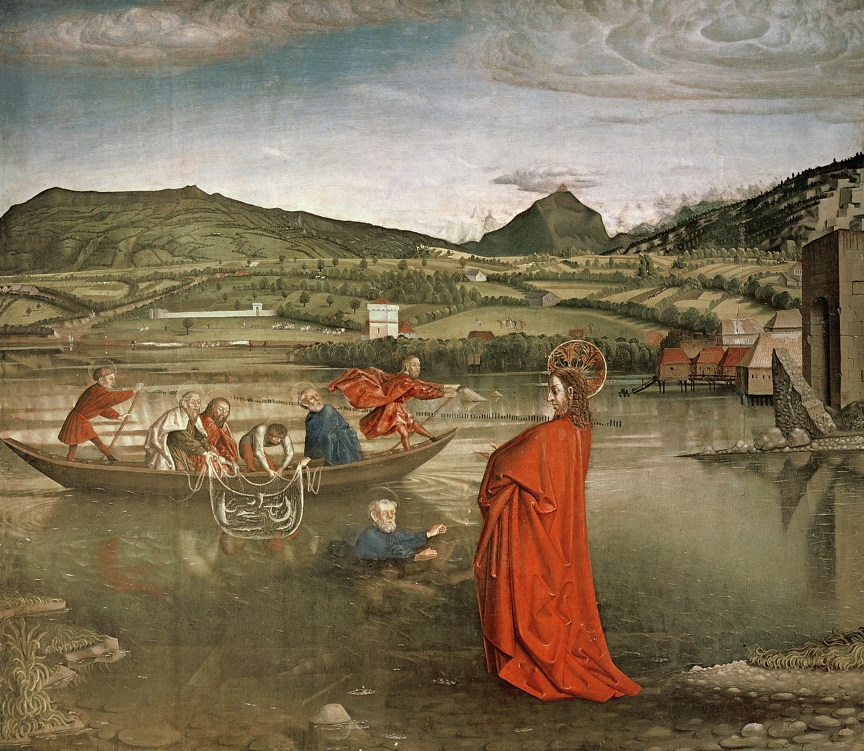 奇迹般的鱼类，来自红衣主教弗朗索瓦德米斯的祭坛画，c.1444 作者 康拉德·吉茨（Konrad Jitz）