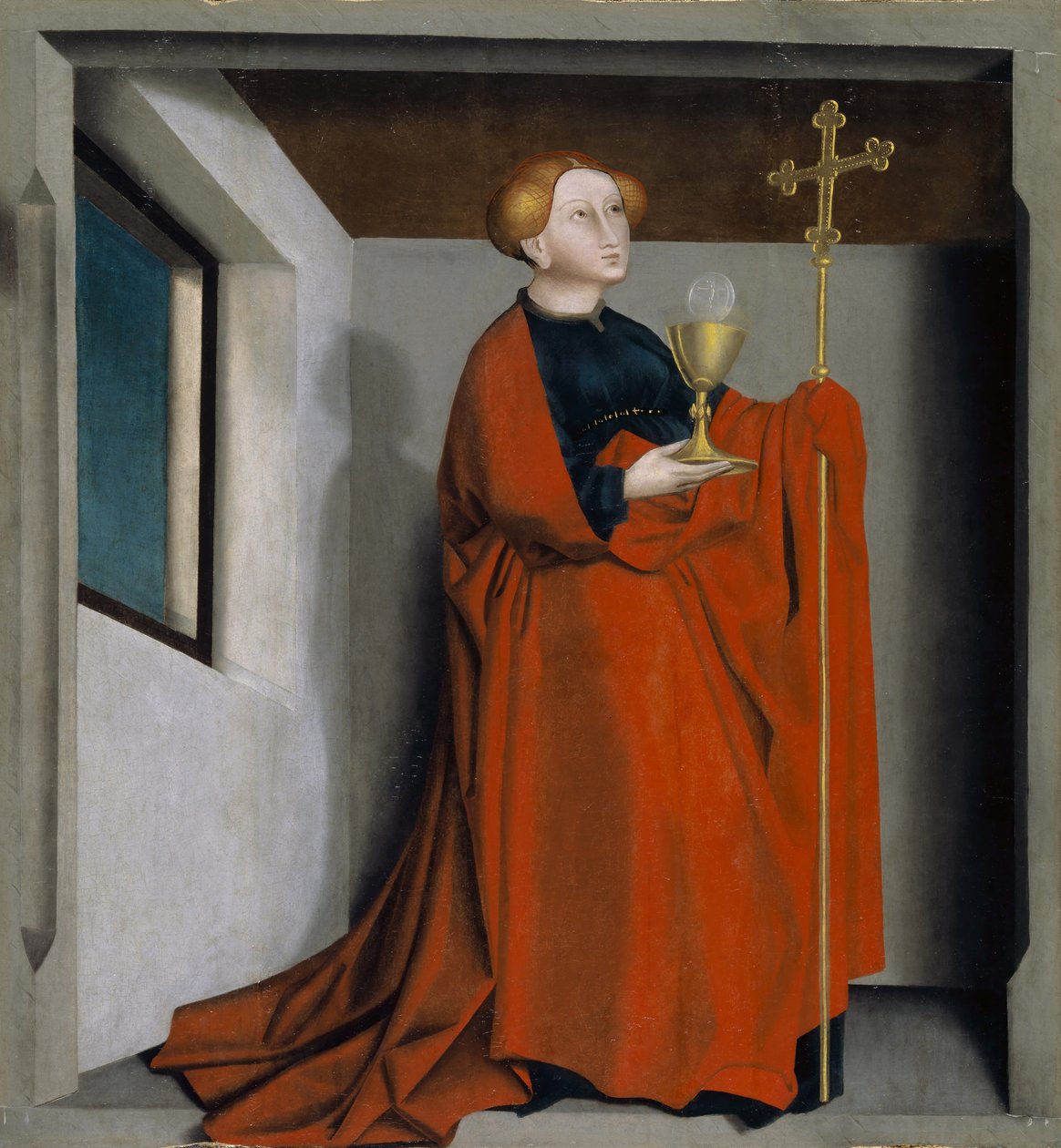 来自Heilspiegel Altarpiece的Ecclesia，c.1435（橡木面板上的混合媒体） 作者 康拉德·吉茨（Konrad Jitz）