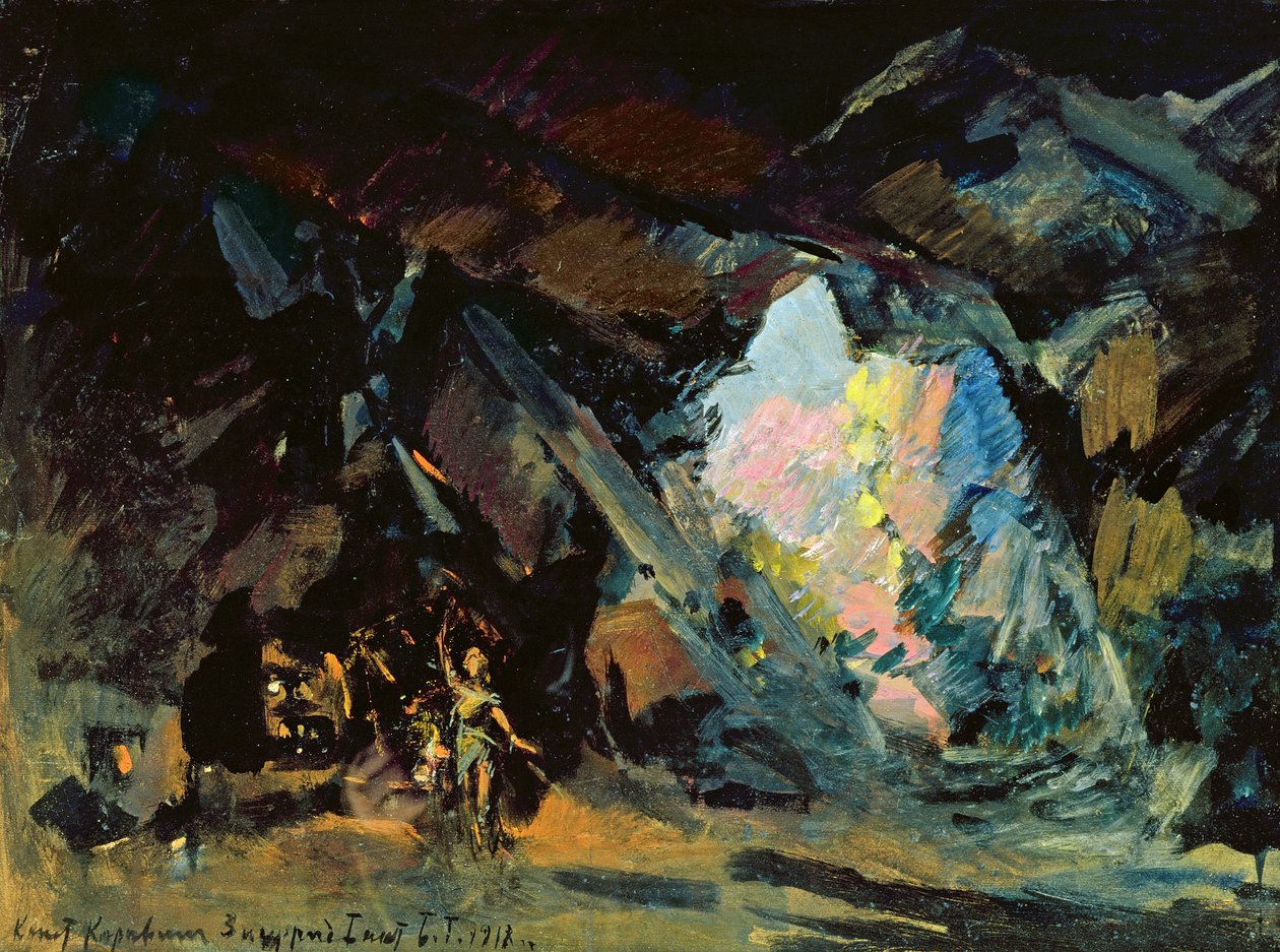 舞台设计由歌剧&39;齐格弗里德&39;由R. Wagner，1918年 作者 康斯坦丁·阿列克谢耶维奇·科罗文