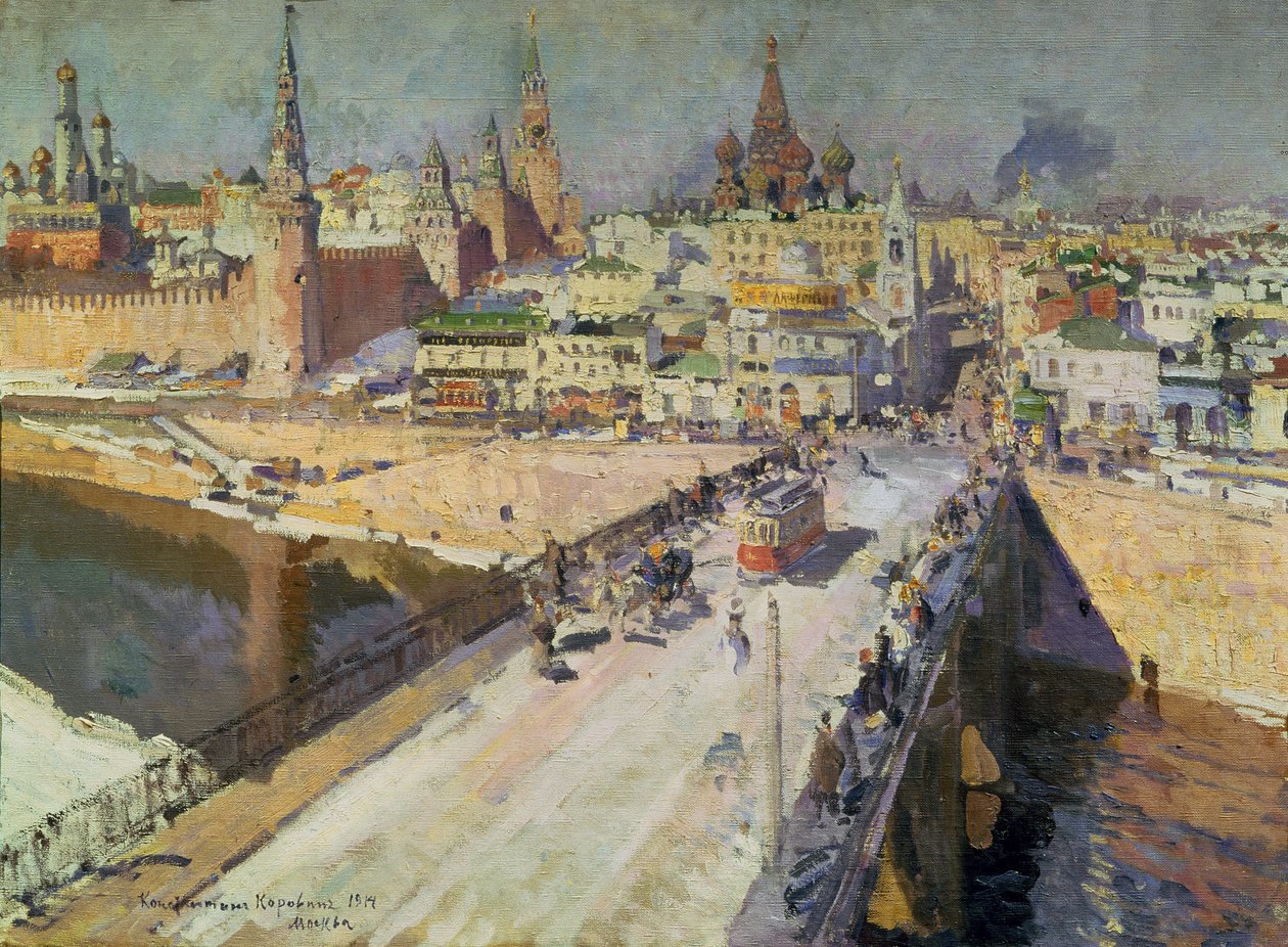 莫斯科河大桥，1914年 作者 康斯坦丁·阿列克谢耶维奇·科罗文