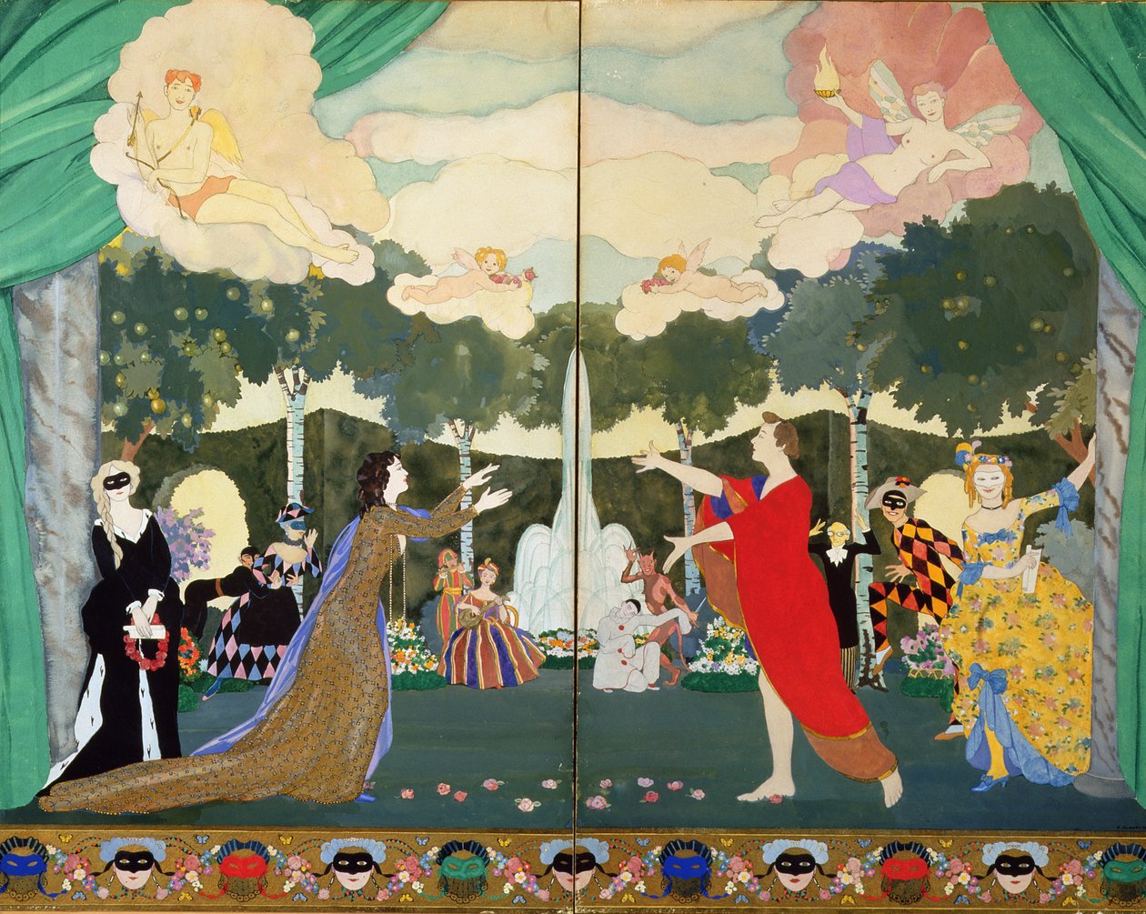 1913年莫斯科“自由剧院”的窗帘设计 作者 康斯坦丁·安德烈维奇·索莫夫