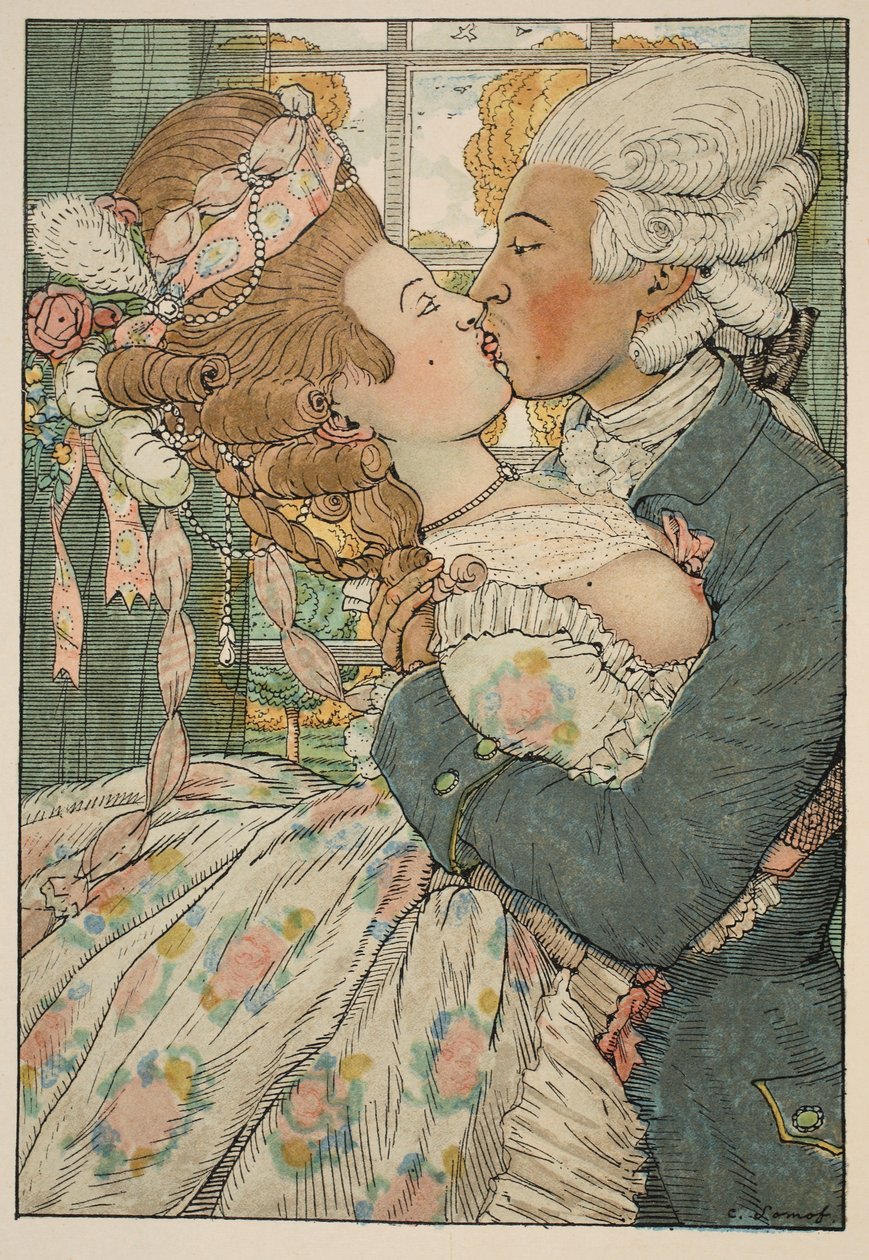 亲吻，1918年 作者 康斯坦丁·安德烈维奇·索莫夫