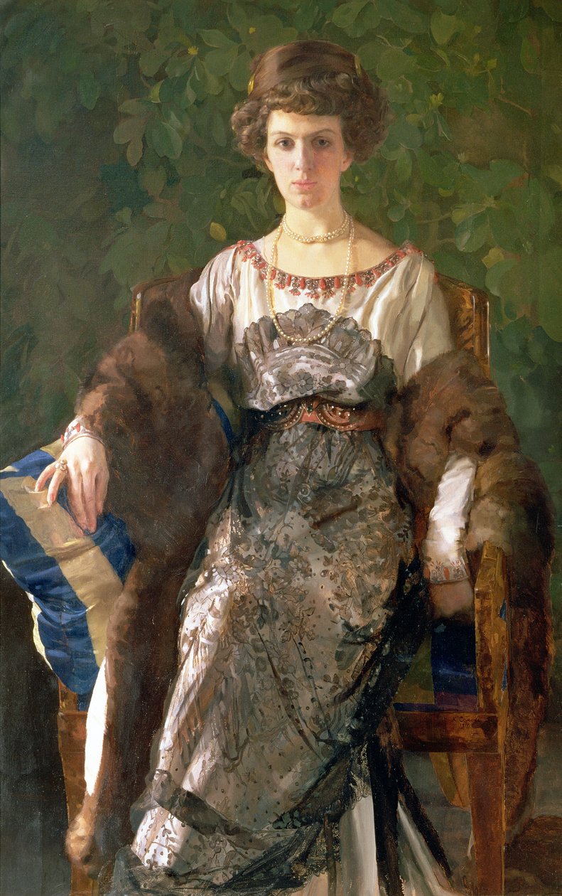 Ewfimia Nosova的肖像，1911年 作者 康斯坦丁·安德烈维奇·索莫夫
