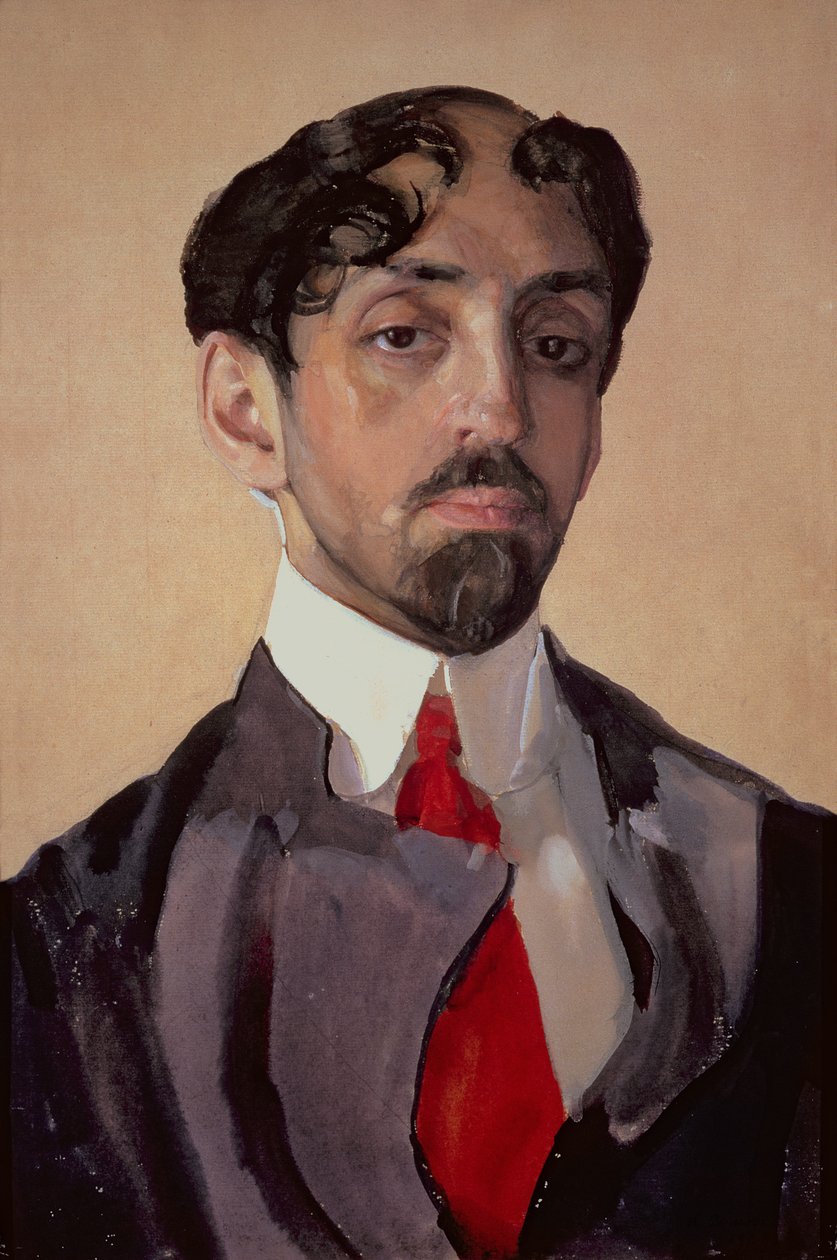 米哈伊尔·库兹明（1875-1936）的肖像，1909年 作者 康斯坦丁·安德烈维奇·索莫夫