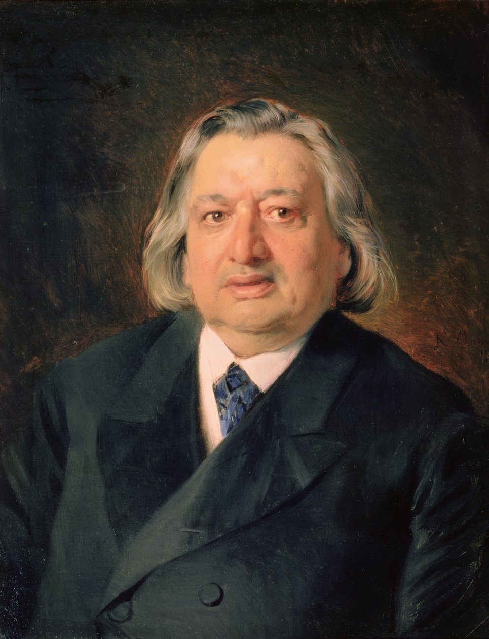 Ossip Petrov的肖像（1807-78），1870年 作者 康斯坦丁·埃戈罗维奇·马科夫斯基